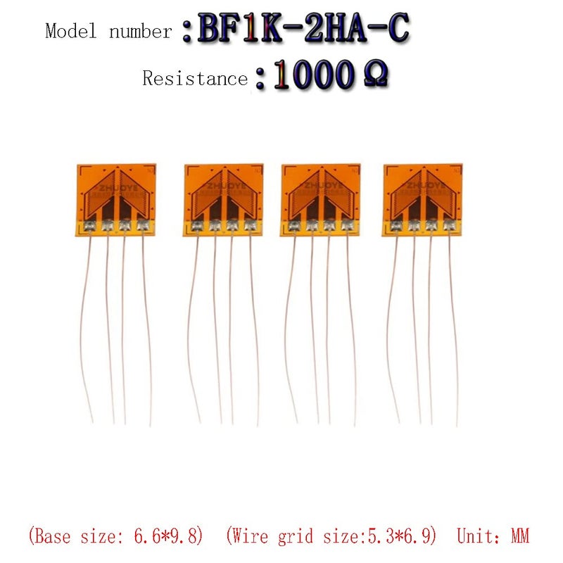 Taidacent 2PCS BF1K BF120 BF350 BF650 Half Bridge Strain Gauge Wheatstone Bridge Rosette Sensor Resistance Type Torque/Shear Force (BF350-3HA) - Image 4
